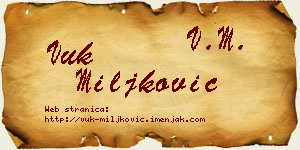 Vuk Miljković vizit kartica